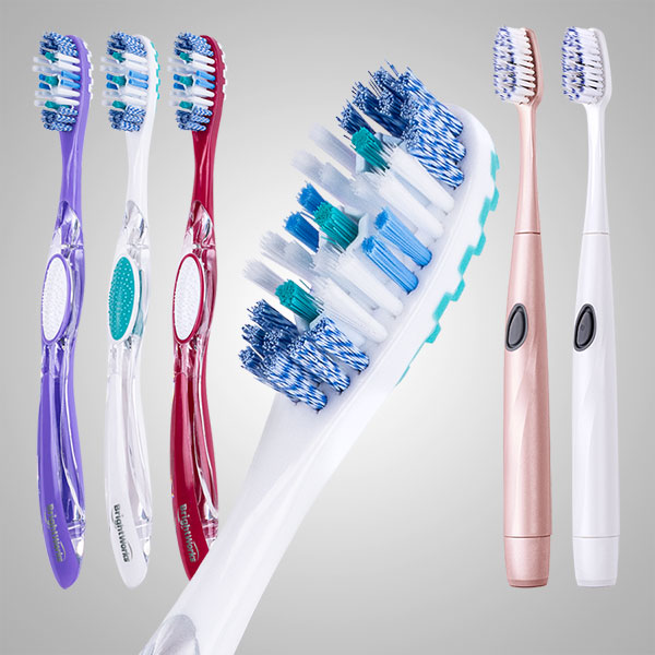 Various Toothbrushes with close-up
