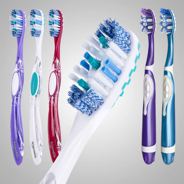 Various Toothbrushes with close-up